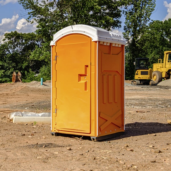 how often are the portable toilets cleaned and serviced during a rental period in Suffolk County